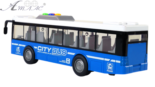 Іграшка Автобус CITY SERIES Синій двері відкриваються світло звук 28 см RJ5503 фото 3 Іграшка Автобус CITY SERIES Синій двері відкриваються світло звук 28 см RJ5503 фото 3