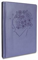 Ежедневник недатированный А5 Leader линия, сиреневый, голубой NPD-A5-6, 140606 