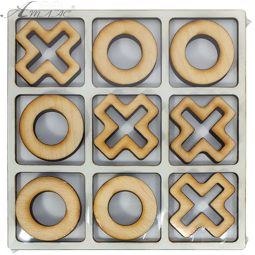 Хрестики - Нолики з фанери 14 х 14 см  AS-7130