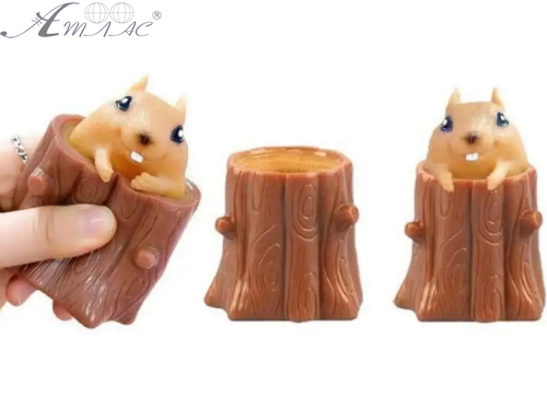 Игрушка прикол Белка выпрыгивающая из дупла 24-3-142 Игрушка прикол Белка выпрыгивающая из дупла 24-3-142