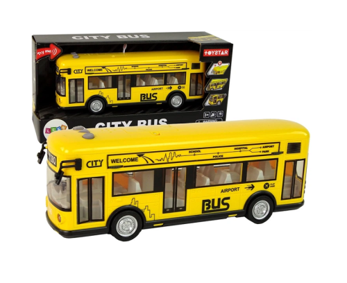Игрушка Автобус City Bus желтый 27 см свет и звук 17734 фото 2 Игрушка Автобус City Bus желтый 27 см свет и звук 17734 фото 2