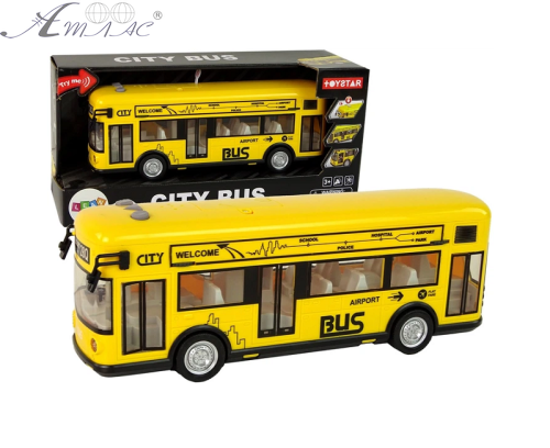 Іграшка Автобус City Bus жовтий 27 см світло та звук 17734 фото 2 Іграшка Автобус City Bus жовтий 27 см світло та звук 17734 фото 2