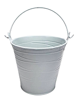 Ведерко Декоративное металл  9,5 х 9,5см Диз № 4 косые полосы Белое  04633