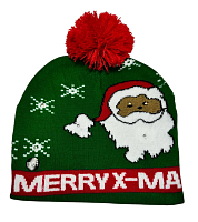 Шапка в'язана з підсвічуванням d=20+см зелена Merry...  07495