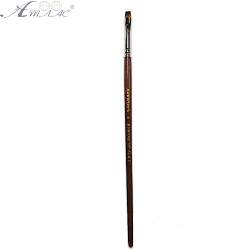 Кисть синтетическая овальная Synt.Flat № 2, коричневая ручка, 17 см 1125 Кисть синтетическая овальная Synt.Flat № 2, коричневая ручка, 17 см 1125