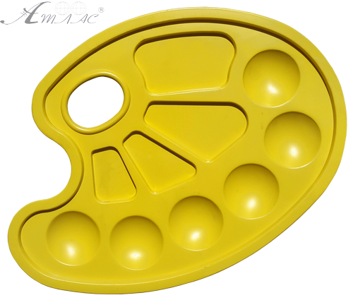 Палитра овальная № 8 желтая 17,5 х 23 см AS-0048 Палитра овальная № 8 желтая 17,5 х 23 см AS-0048