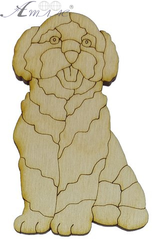 Фігурка фанерна - Песик №  1 водолаз 79 х 48 мм з магнітом AS-4777, В-0304