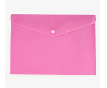 Папка на кнопці А4 Рожева  09534 