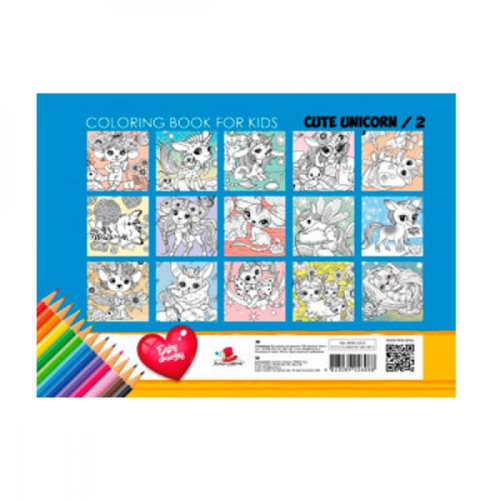 Раскраска А4 Єдиноріжка Unicorn 8 сторінок  22322 фото 2