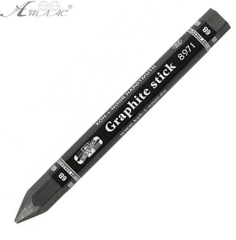 Олівець художній Koh-i-noor без оболонки шестигранний 10,5 мм 6B 8971 Олівець художній Koh-i-noor без оболонки шестигранний 10,5 мм 6B 8971