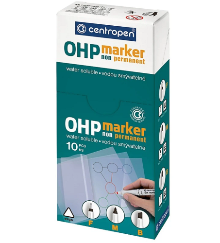 Маркер Non-Permanen Centropen Черный 0,6 мм  2646/01 фото 2