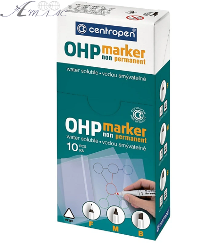 Маркер Non-Permanen Centropen Чорний 0,6 мм  2646/01 фото 2