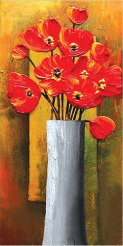 Холст с контуром "Ваза с маками" 1 Вересня (20см*40см) 950408 фото 2 Холст с контуром "Ваза с маками" 1 Вересня (20см*40см) 950408 фото 2