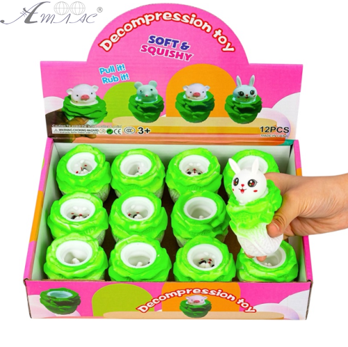 Игрушка прикол Зайка и Мышка в капусте 6 х 6,5 см 6072-3 Игрушка прикол Зайка и Мышка в капусте 6 х 6,5 см 6072-3