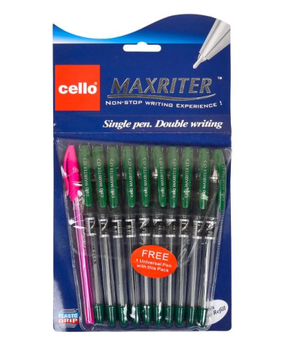 Ручка шариковая  Cello Maxrіter Зеленая 727-BL фото 2