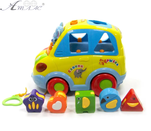 Игрушка Машина Музыкальная Автошка сортер + свет + звук  9198  фото 2