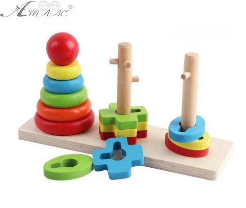 Іграшка дерев'яна пірамідка розвиваюча Три Дубки MD1321 А Іграшка дерев'яна пірамідка розвиваюча Три Дубки MD1321 А