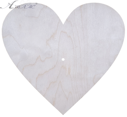 Основа для часов из фанеры 4 мм № 7 Сердце 37 x 37 см AS-4556, В-0169 Основа для часов из фанеры 4 мм № 7 Сердце 37 x 37 см AS-4556, В-0169