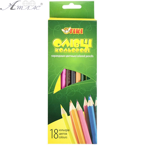 Карандаши TIKI 18 цветов 51605-TK Карандаши TIKI 18 цветов 51605-TK