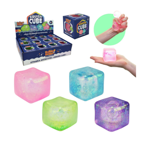Игрушка антистресс Сквиш Ice Cube Ледяной Куб 6 см  2520 фото 2