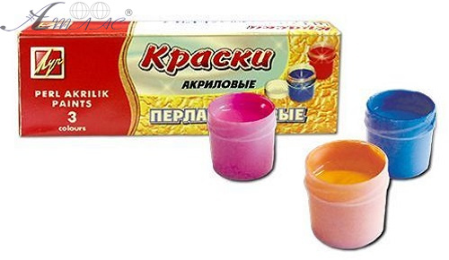 Фарба акрилова Набір Промінь 3 кольори по 20 мл Перламутр 10С 608-08 Фарба акрилова Набір Промінь 3 кольори по 20 мл Перламутр 10С 608-08