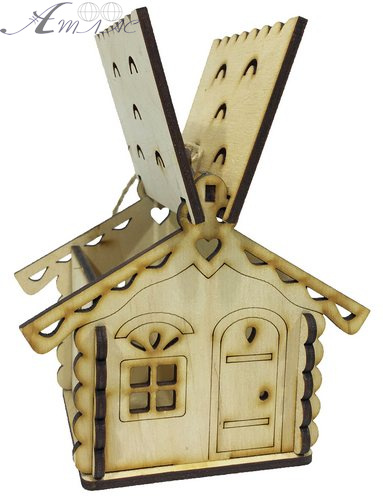 Домик №  1 Шкатулка с открывающейся крышей 12 х 8,2 х 10 см AS-4239, F-0103 фото 2