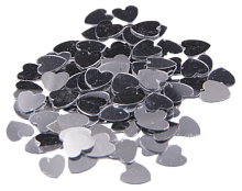 Блестки (Глиттер) Сердца Атлас 1 гр - Серебро AS-2092, А-957