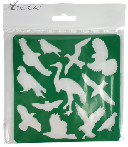 Трафарет "Птицы" 1 шт 13 см AS-0257, К-9069м фото 2