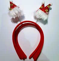 Обруч Новорічний з Ковпаком Діда Мороза 08735