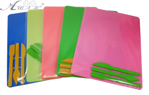 Доска для пластилина 18 х 25 см Яркая с тремя стэками AS-0026, К-3030 Доска для пластилина 18 х 25 см Яркая с тремя стэками AS-0026, К-3030