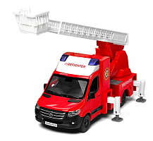 Машинка Kinsmart Mersedes-Benz Sprinter Firefighter пожежна драбина  KT5478W