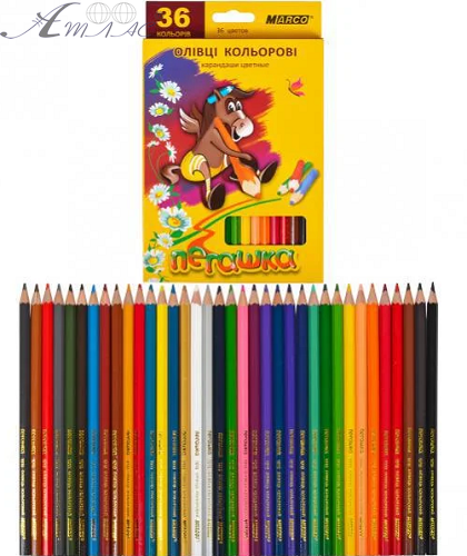 Карандаши цветные Marco Пегашка 36 цветов шестигранные 1010-36СВ Карандаши цветные Marco Пегашка 36 цветов шестигранные 1010-36СВ