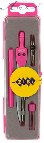 Готовальня 4 предмета Zibi малинова ZB.5303BS-10 