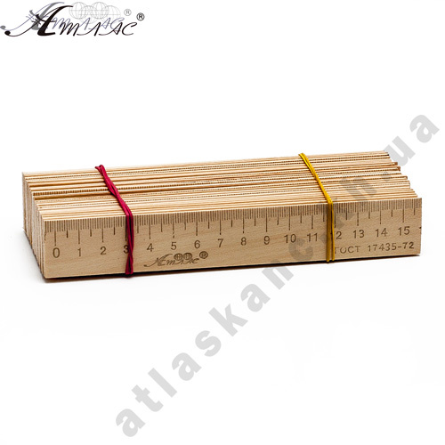 Лінійка Дерев'яна 15 см надрукована зі штрих-кодом AS-0651, К-4050 фото 2 Лінійка Дерев'яна 15 см надрукована зі штрих-кодом AS-0651, К-4050 фото 2