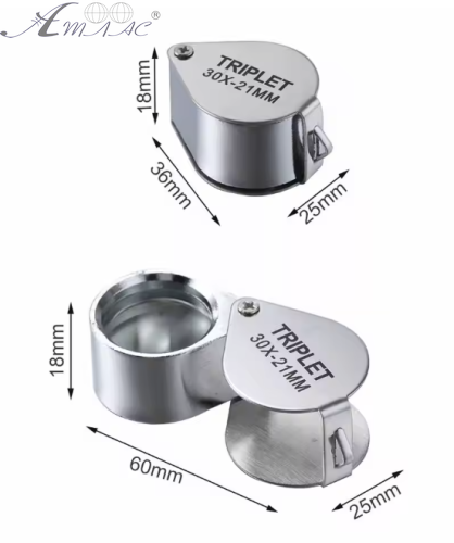 Лупа 21мм збільшення х30 розкладна метал в коробці 18174 фото 2 Лупа 21мм збільшення х30 розкладна метал в коробці 18174 фото 2
