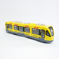 Модель Городской поезд пластмассовый  31см Желтый  0085А