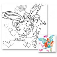 Холст с контуром Винкс на подрамнике 30 х 30 см  950926