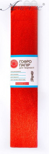 Папір гофрований 1 Вересня металізований червоний 20 % 50 г (50 х 200 см) 703004