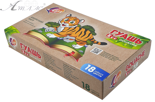 Гуаш набір Промінь - Зоо Міні 18 кольорів 15мл (блок-тара) 29С1708-08 фото 2 Гуаш набір Промінь - Зоо Міні 18 кольорів 15мл (блок-тара) 29С1708-08 фото 2