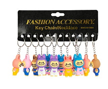 Брелок Лабубу в комбінезоні гумовий 6 см  2516