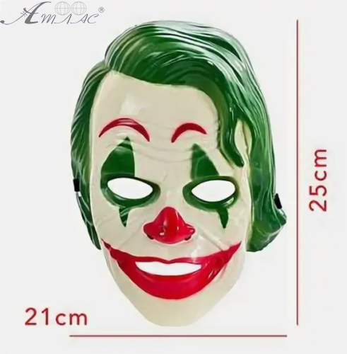 Игрушка Маска Джокер с зелеными волосами 25 х 21 см 7156 Игрушка Маска Джокер с зелеными волосами 25 х 21 см 7156