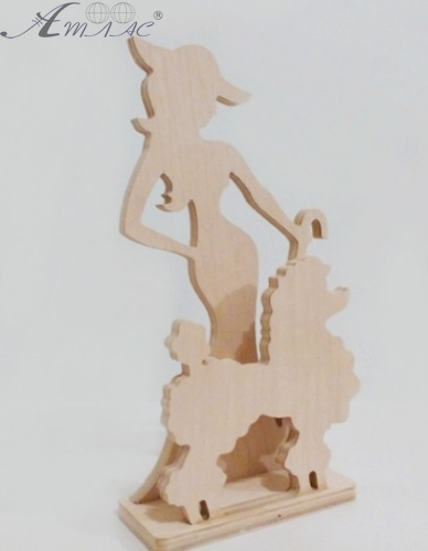 Деревянная Салфетница Дама с собачкой 1767 Деревянная Салфетница Дама с собачкой 1767