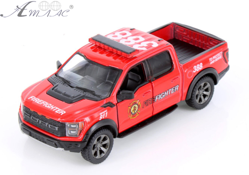 Машинка Kinsmart Ford F-150 Raptor Firefihter 388 пожежна KT5436WPR Машинка Kinsmart Ford F-150 Raptor Firefihter 388 пожежна KT5436WPR