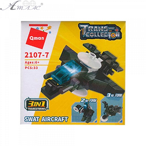 Конструктор Qman Літак 33 деталі 2107-7 Конструктор Qman Літак 33 деталі 2107-7