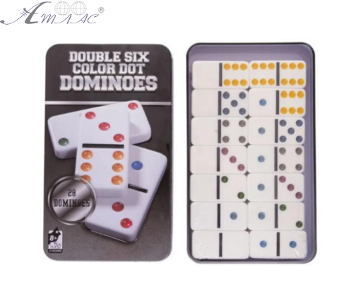 Игрушка Домино 28 фишек в металлическом пенале Качество 501070 Игрушка Домино 28 фишек в металлическом пенале Качество 501070