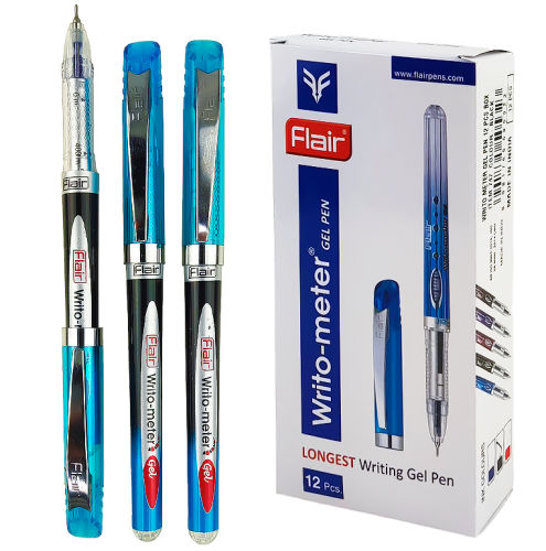 Ручка гелевая Flair Writometer Gel Синяя 1200м  747А