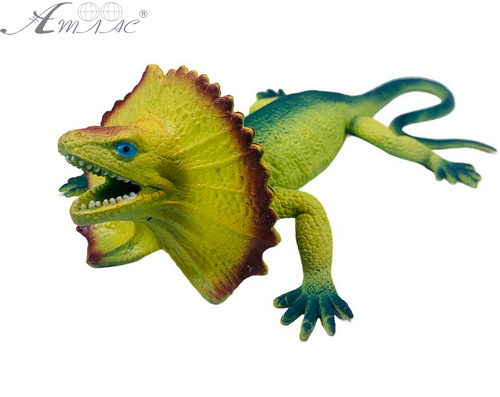 Игрушка Силиконовая тянучка Ящерица Большая зеленая с желтой гривой 12688 Игрушка Силиконовая тянучка Ящерица Большая зеленая с желтой гривой 12688