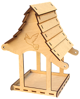 Кормушка окрашенная № 10/1 морилка под лаком 22 х 19 х 27 см AS-4311