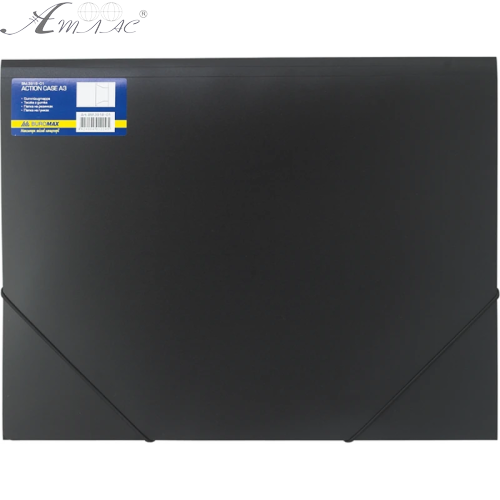 Папка на резинці А3 BuroMax чорна BM 3918-01 Папка на резинці А3 BuroMax чорна BM 3918-01
