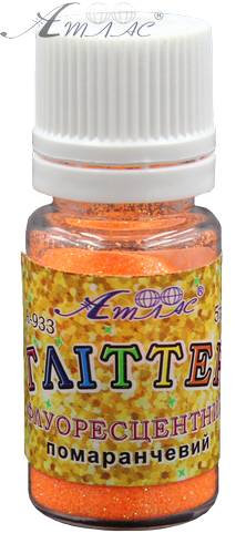 Блискітки (Гліттер) Флуоресцетний Атлас 5 гр - Помаранчевий AS-2033, А-933 фото 2 Блискітки (Гліттер) Флуоресцетний Атлас 5 гр - Помаранчевий AS-2033, А-933 фото 2